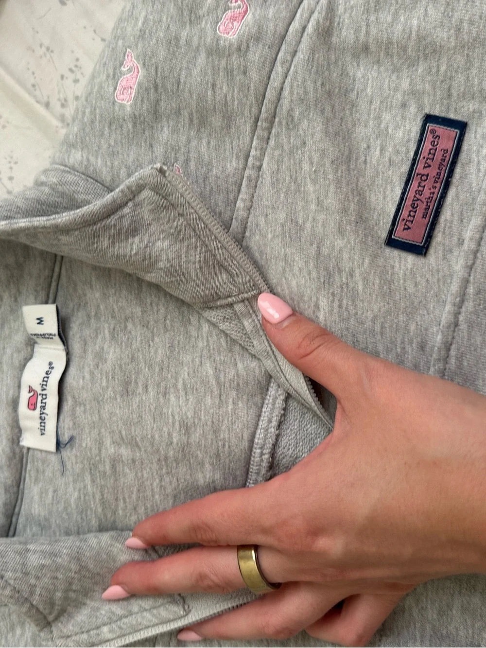 Vineyard Vines Shep Shirt with Pink Whale Accents - Picture 2 of 3